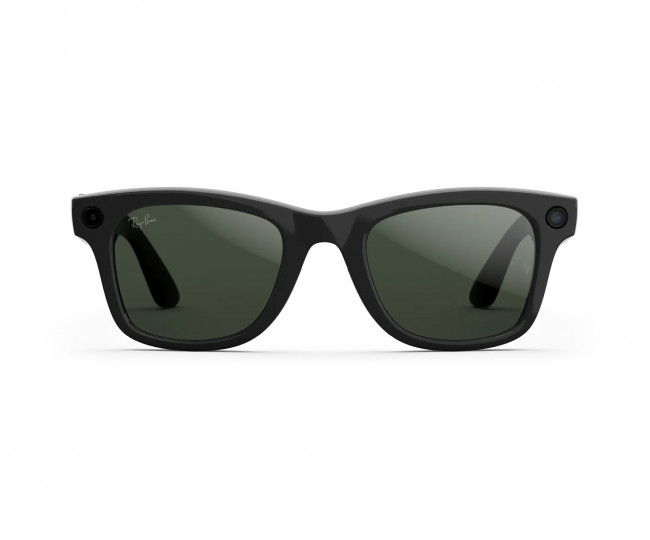 Смарт-очки Ray-Ban Meta Wayfarer (Gen 2) Shiny Black, Lens color : Clear to Graphite Green